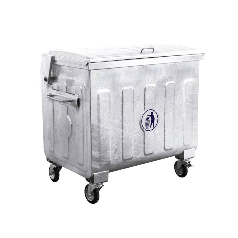 770 Litre Sıcak Daldırma Galvaniz Çöp Konteyneri