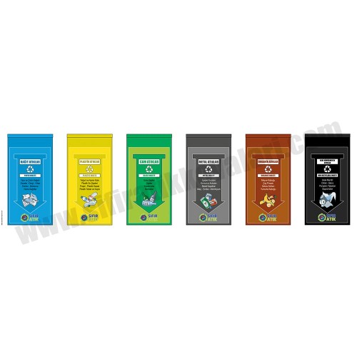 6'Lı Sıfır Atık Geri Dönüşüm Panosu