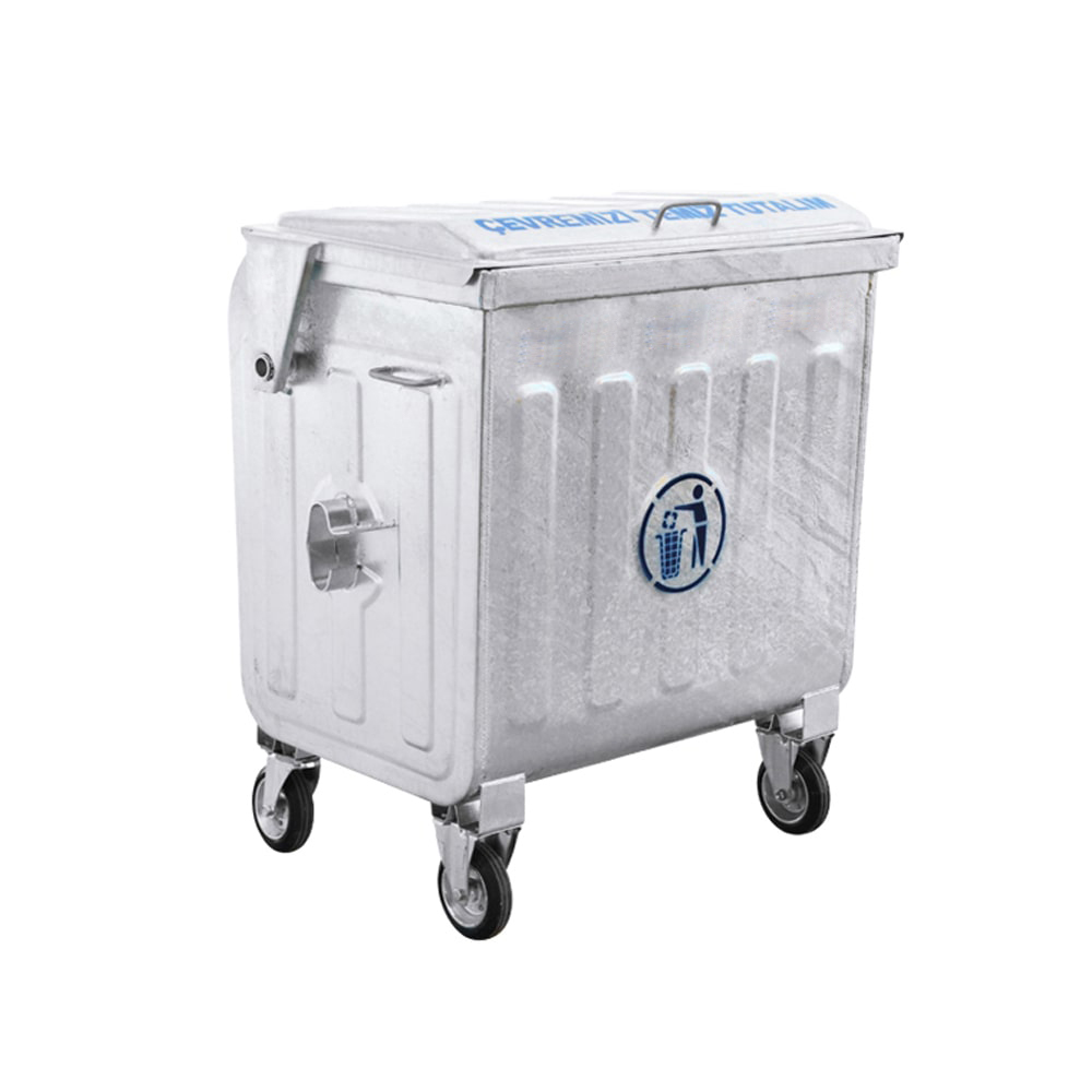 400 Litre Sıcak Daldırma Galvaniz Çöp Konteyneri