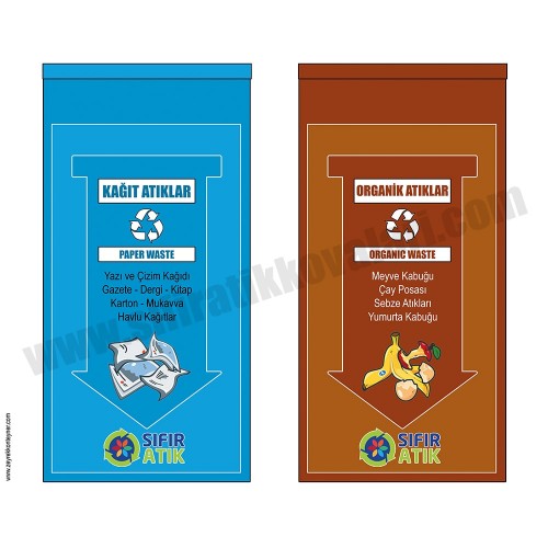 2'Li Sıfır Atık Geri Dönüşüm Panosu